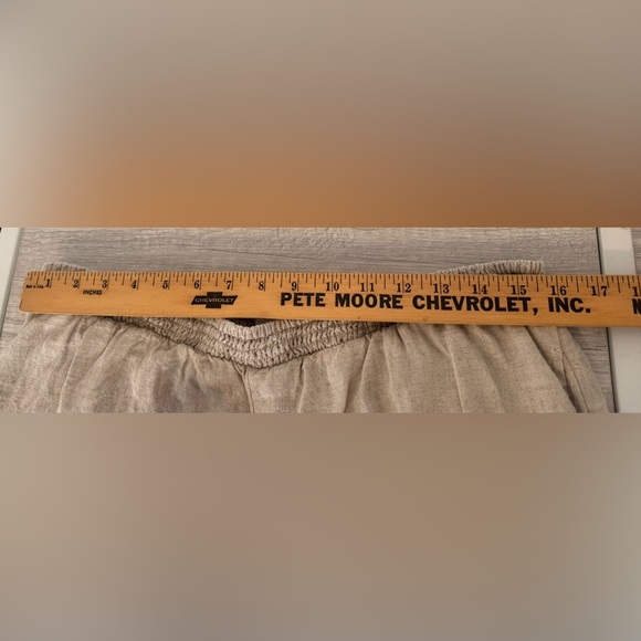 Anthropologie Wide Leg Pull On Pant Linen Viscose Relaxed Lagenlook Boho Medium - Picture 5 of 10